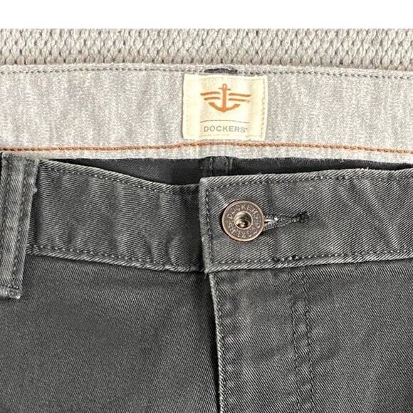 Dockers Utility Jeans Mens 38X34 Graphite Gray Straight Side Zip Pocket Y2K - Picture 6 of 12
